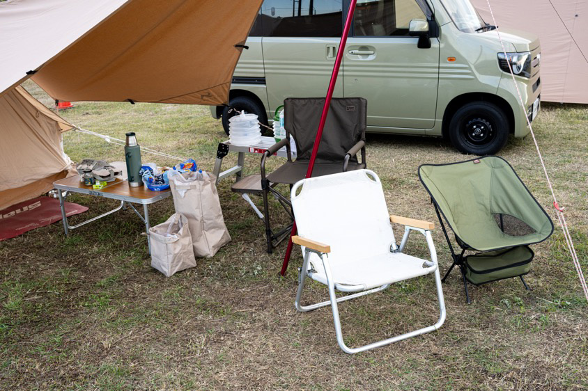 赤城山のキャンプ道具