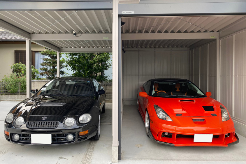 父親とそれぞれトヨタ・セリカオーナーに