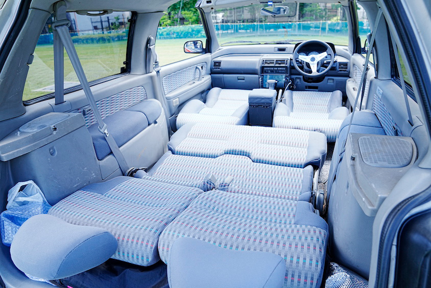 三菱・RVRオープンギアのフルフラットシート