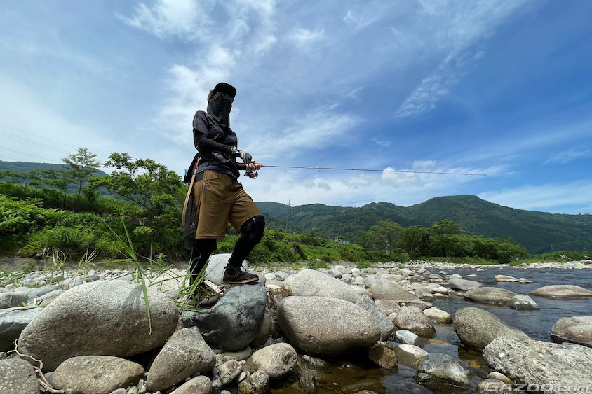 釣りをするさわさん