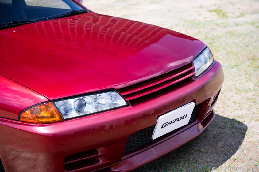 GAZOO愛車取材会の会場で山形駅前の『やまぎん県民ホール イベント広場』で取材した1992年式のスカイラインGTS-t タイプM(HCR32)