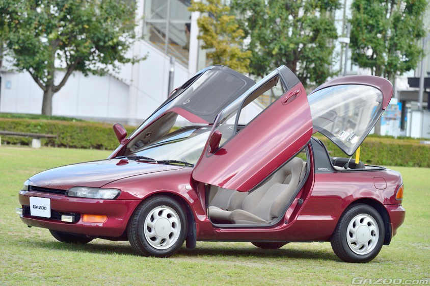 GAZOO愛車取材会の会場で山形駅前の『やまぎん県民ホール イベント広場』で取材したトヨタ セラ