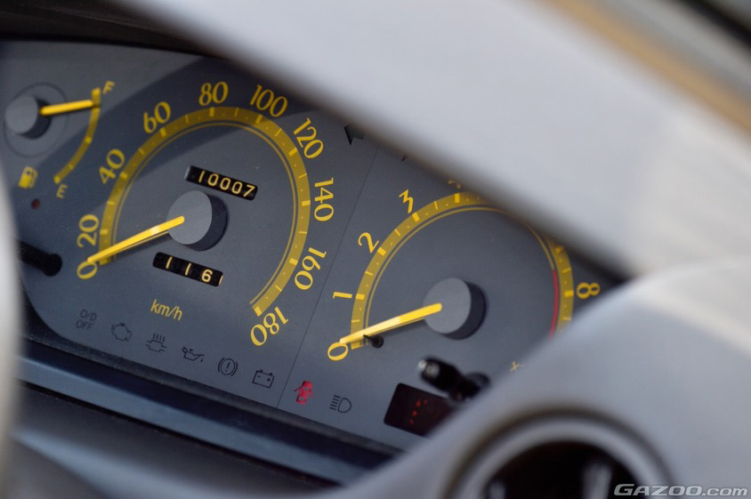 GAZOO愛車取材会の会場で山形駅前の『やまぎん県民ホール イベント広場』で取材したトヨタ セラのメーター