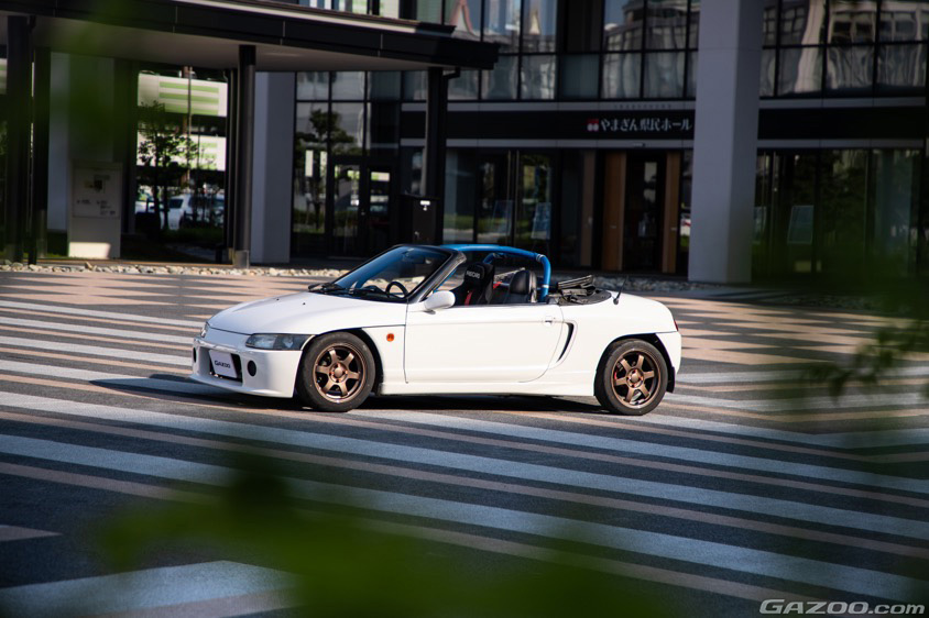GAZOO愛車取材会の会場で山形駅前の『やまぎん県民ホール イベント広場』で取材したホンダ ビート