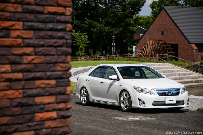 GAZOO愛車取材会の会場である福島県福島市四季の里で取材したトヨタ・カムリ
