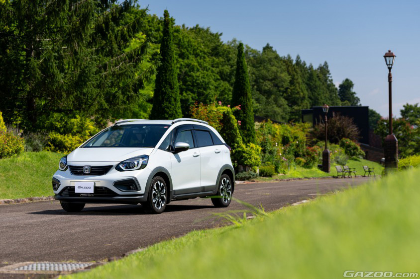 GAZOO愛車取材会の会場である福島県福島市四季の里で取材したホンダ・フィットe:HEV CROSSTAR(GR8型)