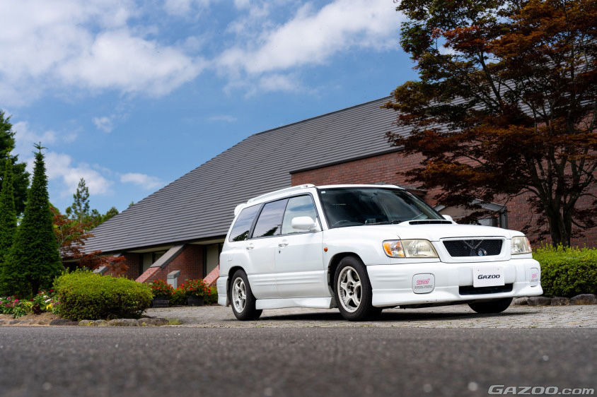 GAZOO愛車取材会の会場である福島県福島市四季の里で取材した初代フォレスター(SF型)