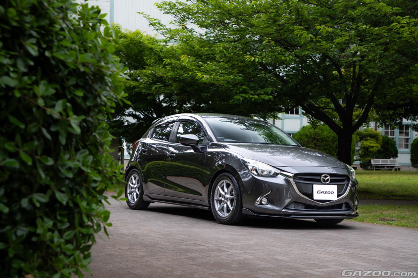 GAZOO愛車取材会の会場である群馬県群馬大学 桐生キャンパスで取材したマツダ・4代目デミオのモータスポーツベースモデル『15MB』(DJLFS)