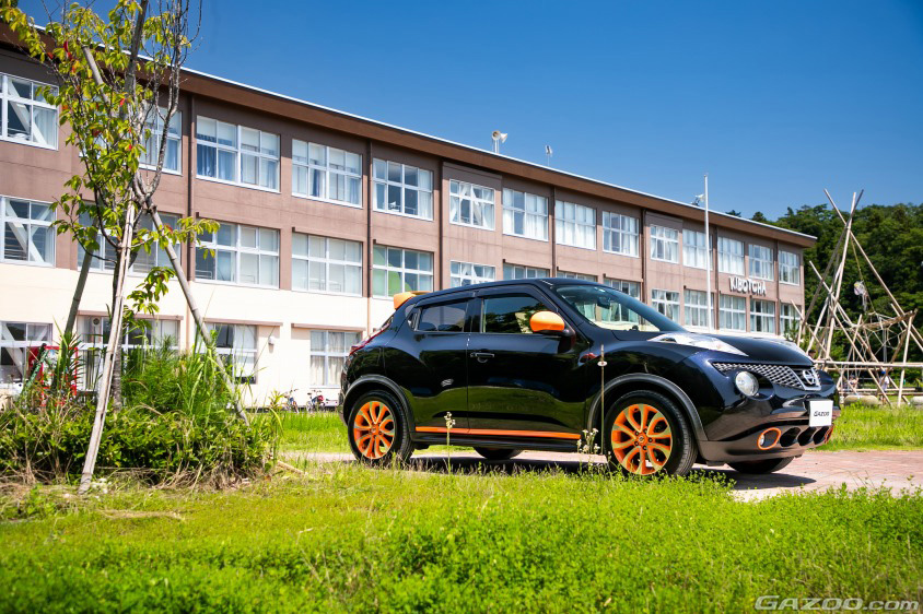 GAZOO愛車取材会の会場である宮城県東松島市のKIBOTCHA(キボッチャ)で取材した日産・ジューク