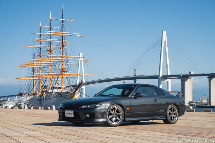 GAZOO愛車取材会の会場、富山県射水市の海王丸パークで取材した日産・シルビア(S15)