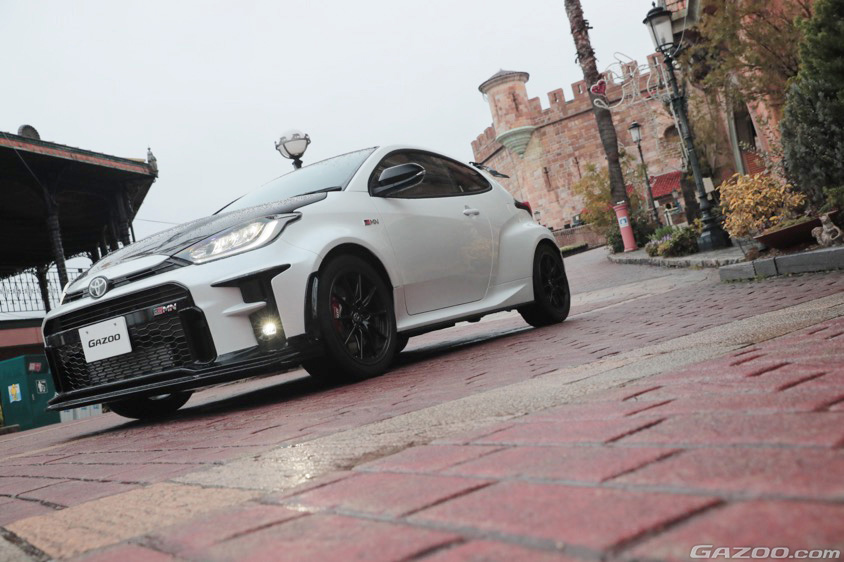 GAZOO愛車取材会の会場であるポルトヨーロッパで取材した500台限定のGRMNヤリス(GXPA16)