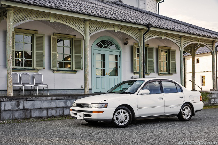 GAZOO愛車取材会の会場である三角西港で取材したトヨタ・カローラGT(AE101)