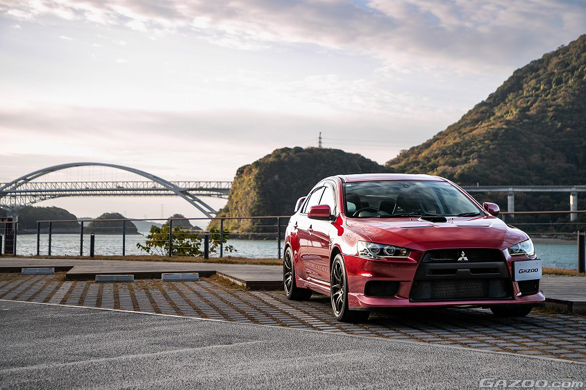 GAZOO愛車取材会の会場である三角西港で取材した2010年式三菱・ランサーエボリューションX GSRエボリューション(CZ4A)