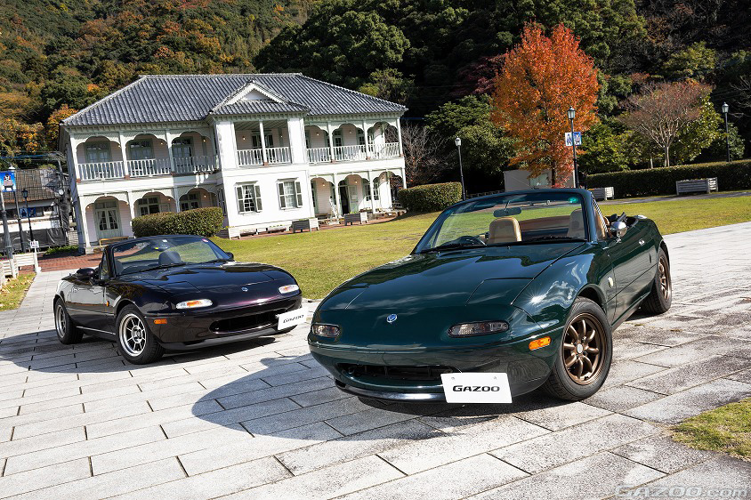 GAZOO愛車取材会の会場である三角西港で取材したマツダ・ロードスター