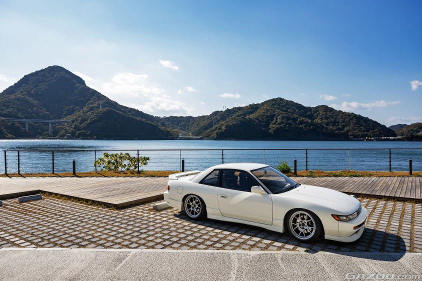 GAZOO愛車取材会の会場である三角西港で取材した日産・シルビア(PS13型)