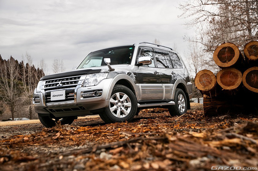 GAZOO愛車取材会の会場である宮崎県林業技術センター/森の科学館で取材した三菱・パジェロ ファイナルエディション(V98W型)