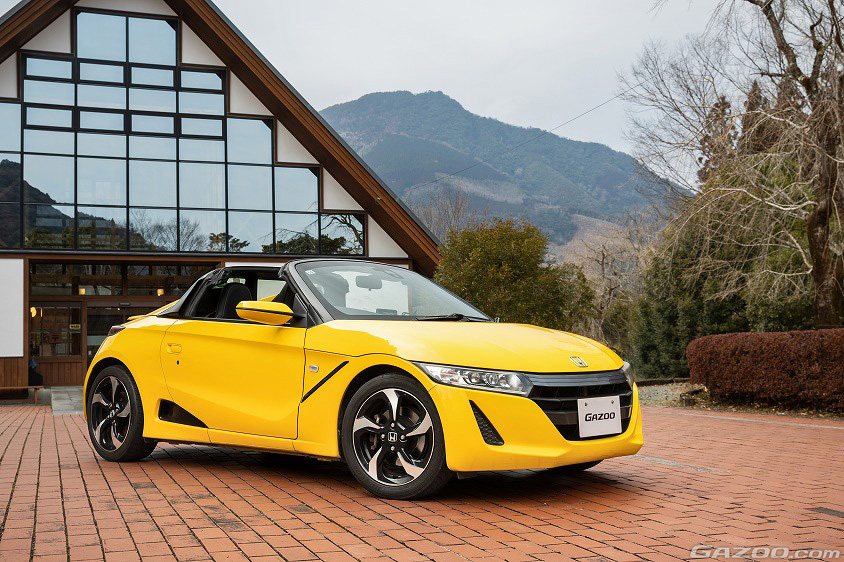 GAZOO愛車取材会の会場である宮崎県林業技術センター/森の科学館で取材したホンダ・S660α(JW5型)