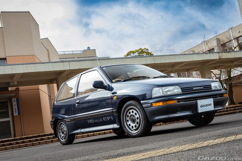 GAZOO愛車取材会の会場である大分大学 旦野原キャンパスで取材したダイハツ・シャレード(G102型)