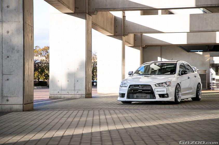 GAZOO愛車取材会の会場である倉敷スポーツ公園で取材した三菱・ランサーエボリューションⅩ(CZ4A型)