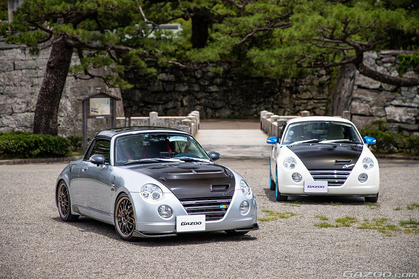 GAZOO愛車取材会の会場である徳島県の『徳島中央公園』で取材したダイハツ・コペン