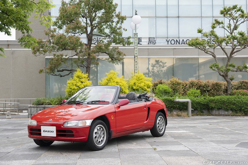 GAZOO愛車取材会の会場である『米子駅前だんだん広場』で取材したホンダ・ビート(PP1型)