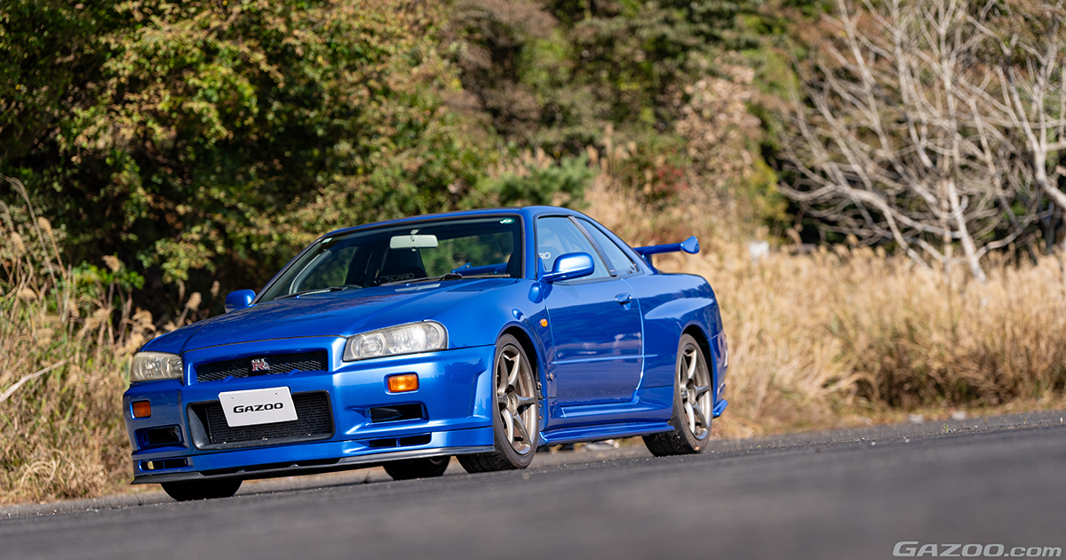 63-340☆純正☆BNR34 スカイライン GTR フロントバンパー ブルー