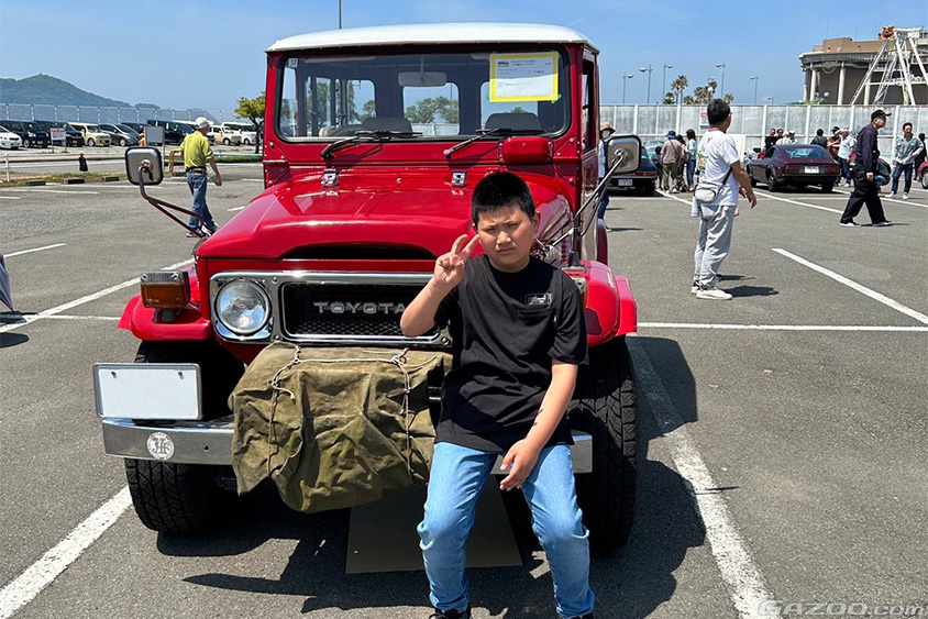 トヨタ・ランドクルーザーとお孫さん