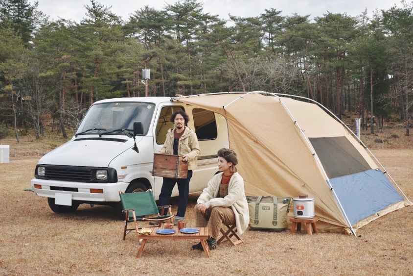 トヨタ・デリボーイでキャンプ