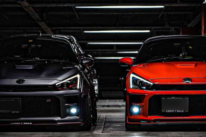 右のコペンはmizukiさんがプロデュース