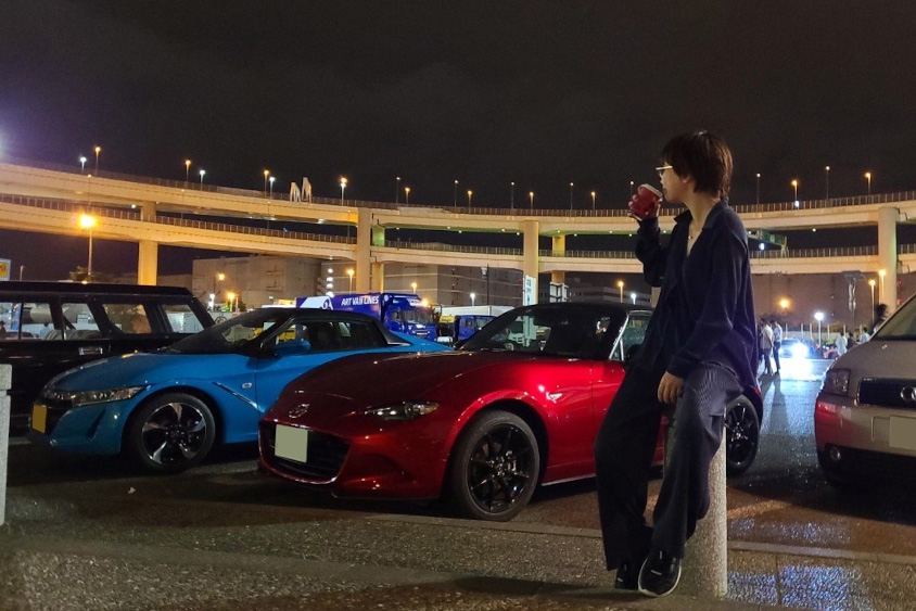 マツダ・NDロードスターで大黒ふ頭に