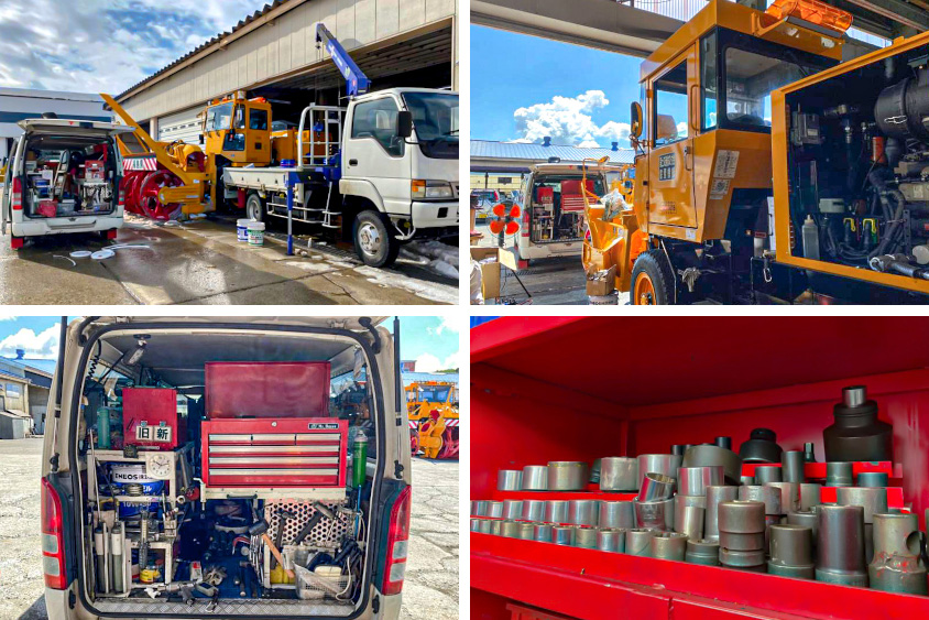 重機の整備の様子