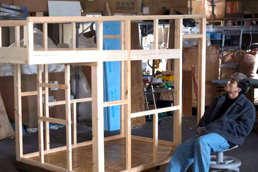 軽トラキャンパーの自作シェルの枠組み