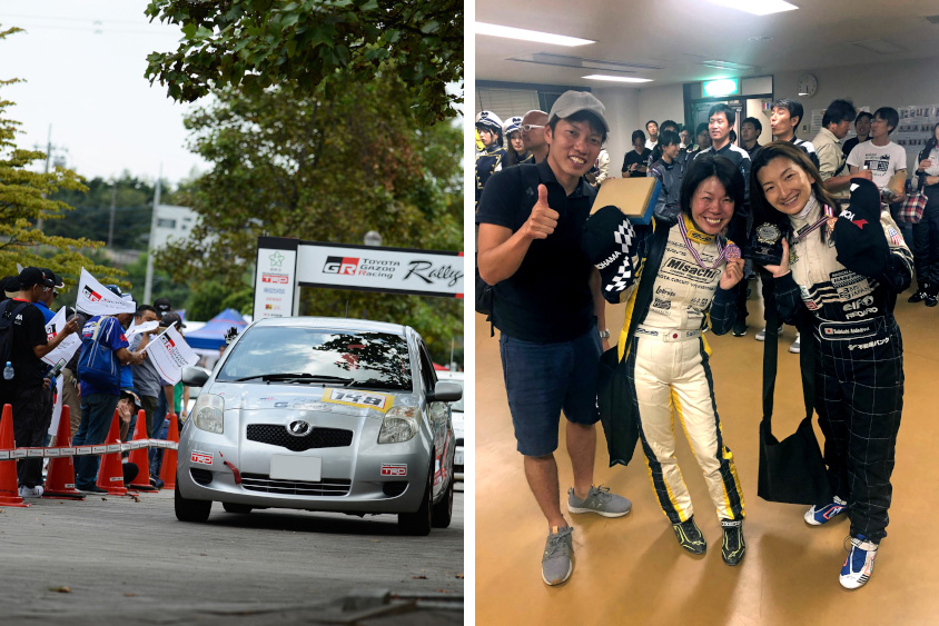 石川紗織（りんご）さんトヨタ・ヴィッツで参戦したラリーの様子