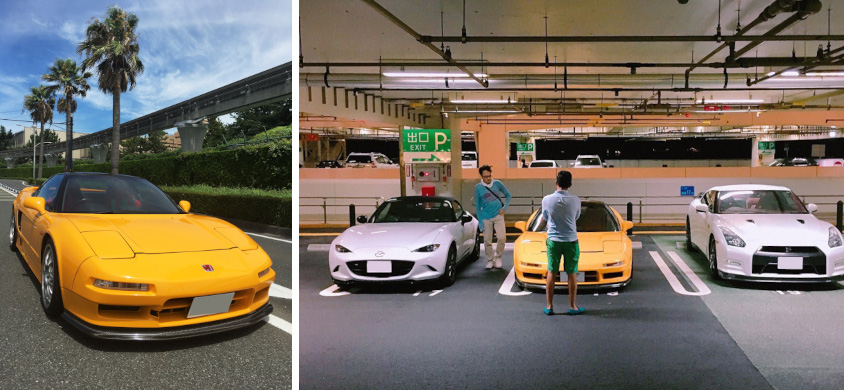 土屋さんのホンダ・NSXでのおでかけの様子