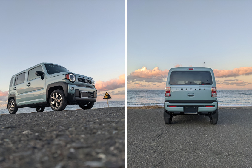 夕暮れのスズキ・ハスラー