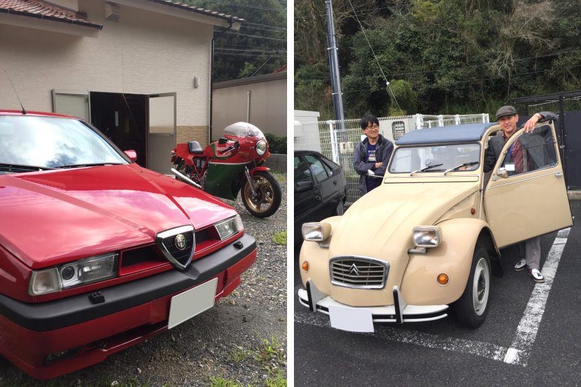 アルファロメオ155 V6とシトロエン 2CV