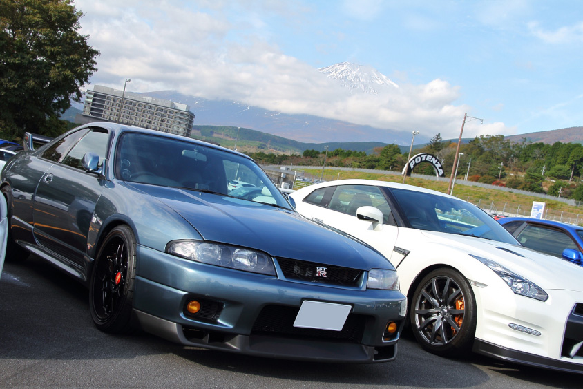 日産・スカイラインGT-R(R33)で参加したオフミーティング