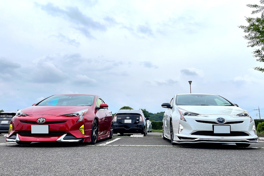 オフミーティングで知り合った仲間のトヨタ・プリウスと