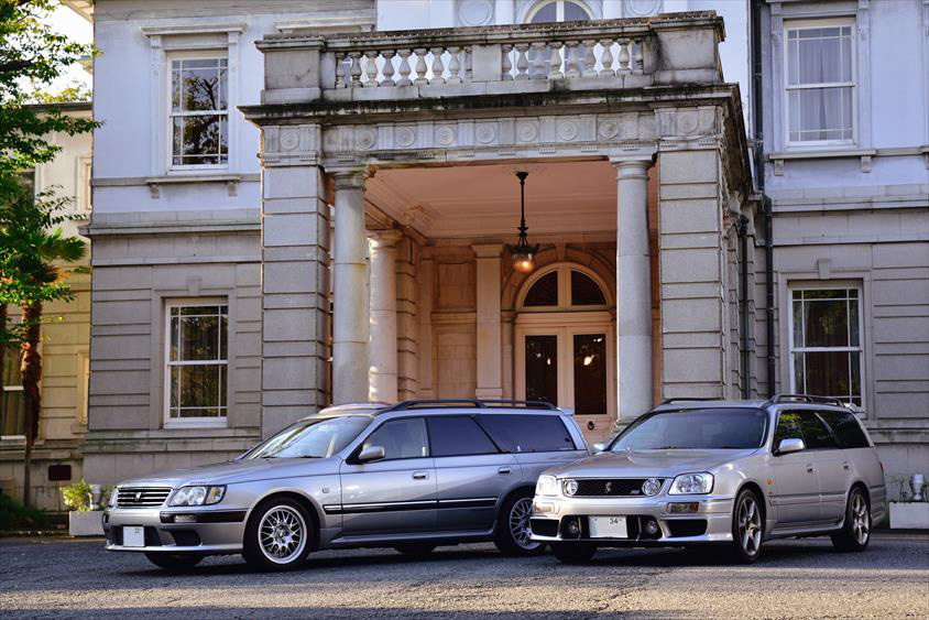 日産・ステージアの2台での写真