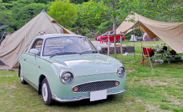 日産フィガロで夫婦キャンプを満喫！　「あと30年は乗り続けたい」ほど大切な我が家のメインカー