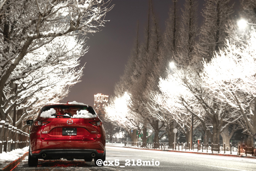 マツダ・CX-5と雪景色
