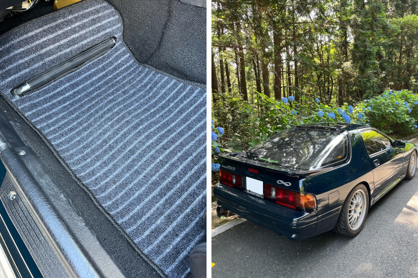 マツダ・RX-7（FC3S）のフロアカーペットとBBSホイール