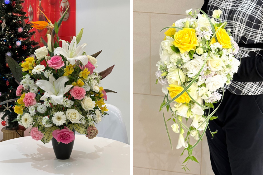 生け花と花束