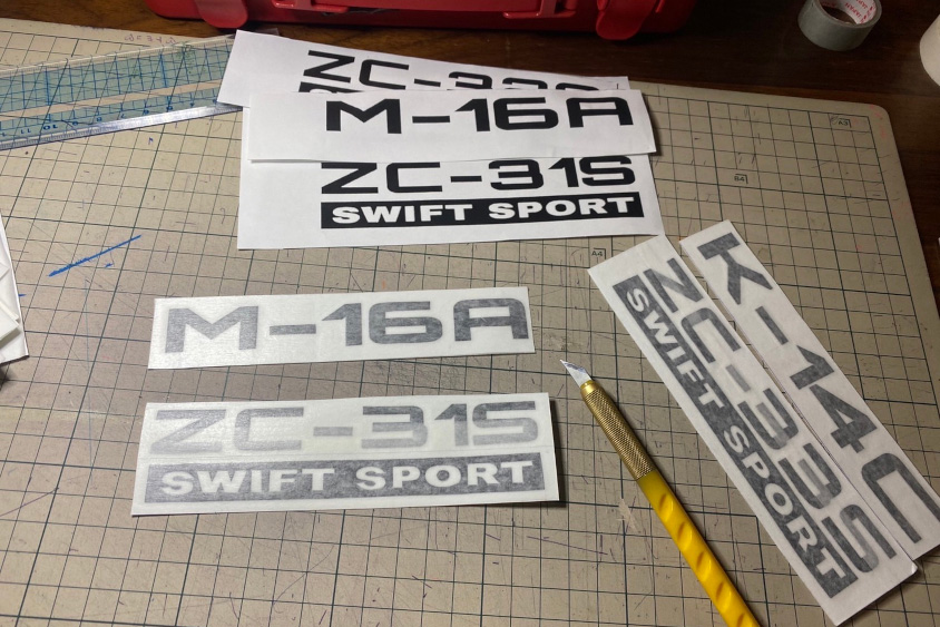 スズキ・スイフトスポーツの自作のステッカー
