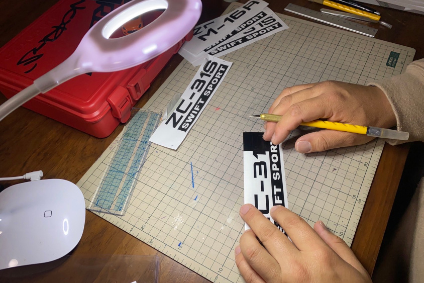 スズキ・スイフトスポーツの手作りのステッカー