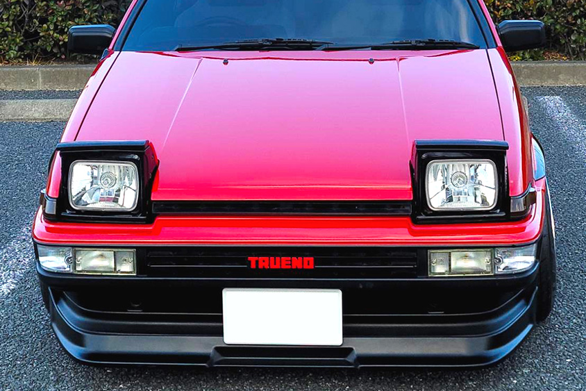 トヨタ・スプリンタートレノ（ハチロク/AE86）のフロントビュー