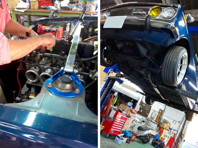 日産・ブルーバード（510）のメンテンナンスの様子