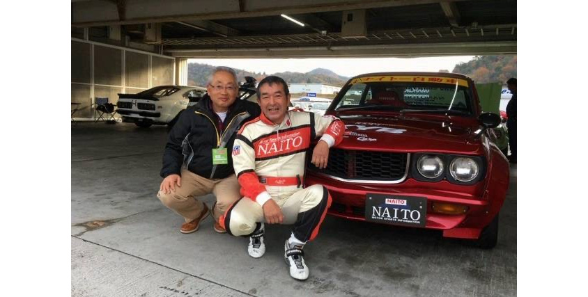 日産・サニー（110型）オーナーの源さん（右）