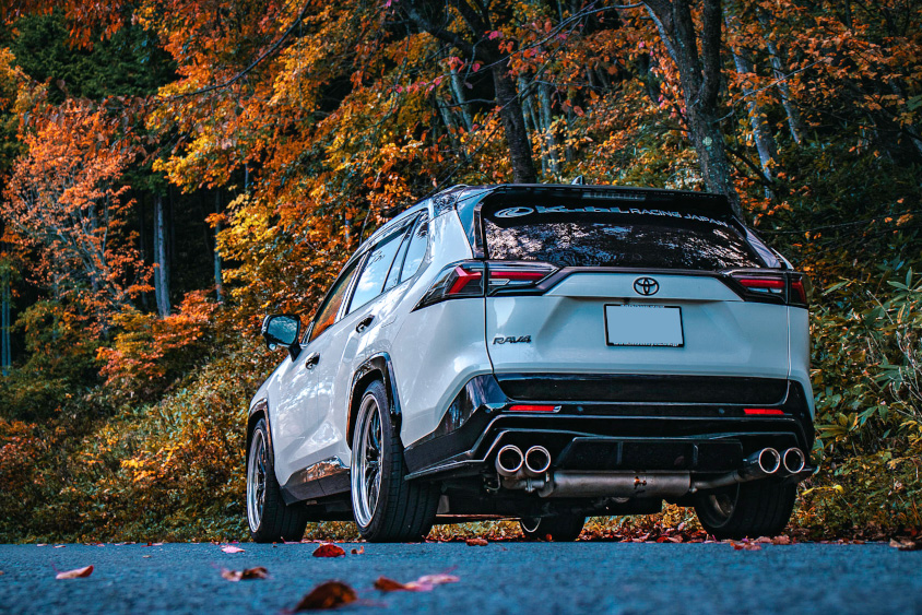 トヨタ・RAV4と紅葉