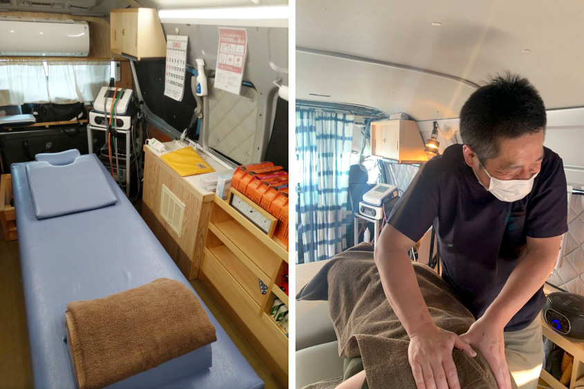 トヨタ・ハイエースの整骨院の室内